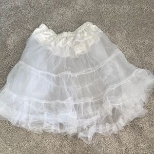 White Tulle mini Skirt